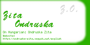 zita ondruska business card